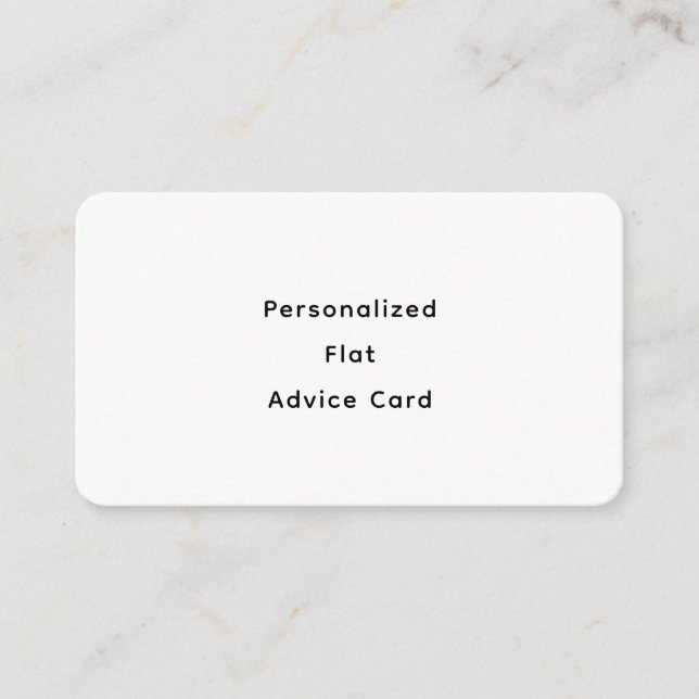 Personalize Flat Advice Card (Front)
