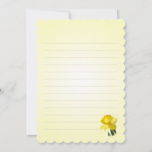 Personalize Floral Photography Yellow Daffodil Pic (Back)