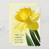 Personalize Floral Photography Yellow Daffodil Pic (Front/Back)