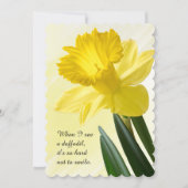 Personalize Floral Photography Yellow Daffodil Pic (Front)