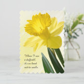 Personalize Floral Photography Yellow Daffodil Pic (Standing Front)