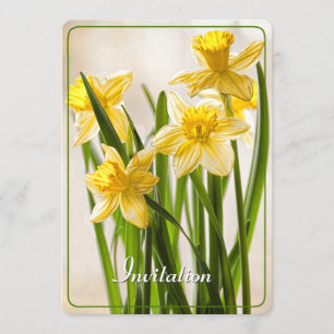 Personalize: Floral Photography Yellow Daffodils Invitation