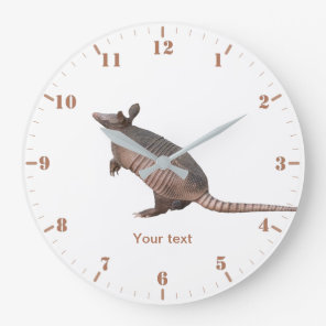 Personalize Florida wildlife nine-banded Armadillo Large Clock