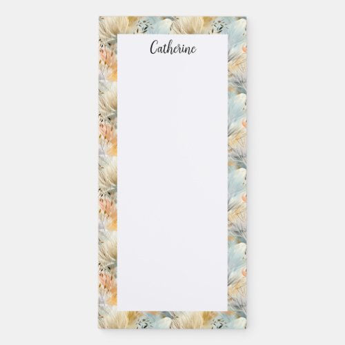 Personalize Flower Coquette Name Magnetic Notepad