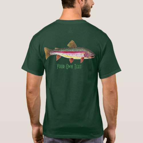 Personalize Fly Fishing for Rainbow Trout Angler T_Shirt