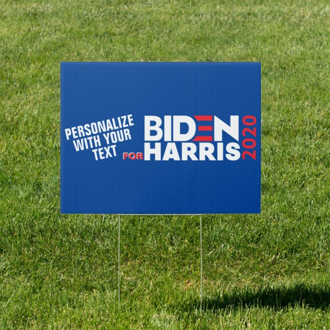 Personalize For Biden / Harris 2020 Outdoor Yard Sign (Insitu)