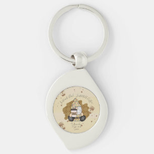 Personalize for Coffee Lover Dad Vintage Keychain