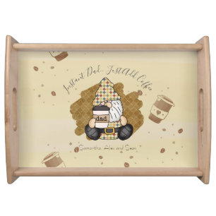 Personalize for Coffee Lover Dad Vintage Serving Tray
