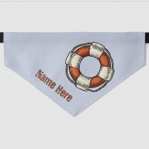 Personalize for smooth sailing pet bandana collar