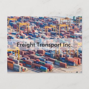 Personalize Freight Transport Invitation Postcard by wheresmymojo at Zazzle