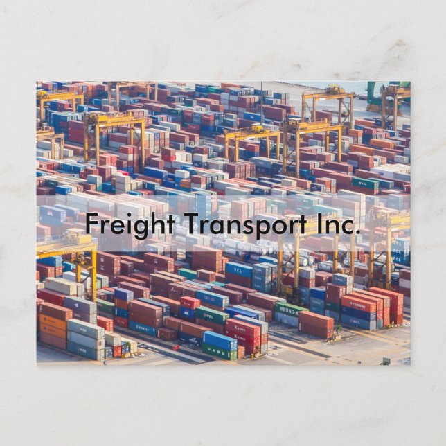 Personalize Freight Transport Invitation Postcard (Front)