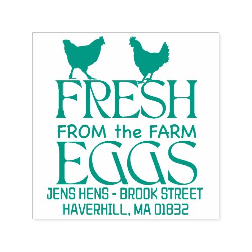 Personalize Fresh From the Farm Eggs Carton Label  Self_inking Stamp