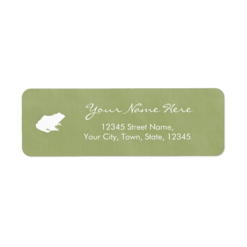 Personalize Frog Watercolor Style Label
