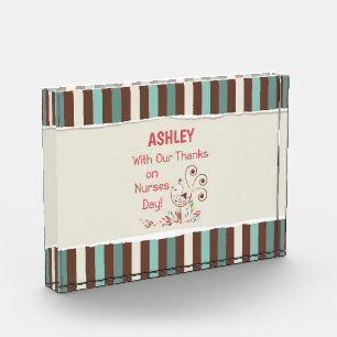 Personalize, From Group, Happy Nurses Day, Bird Acrylic Award