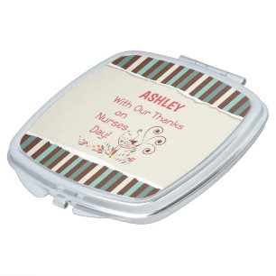 Personalize, From Group, Happy Nurses Day, Bird Compact Mirror
