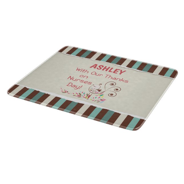 Personalize, From Group, Happy Nurses Day, Bird Cutting Board (Corner)
