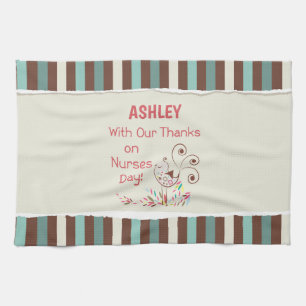 Personalize, From Group, Happy Nurses Day, Bird Kitchen Towel