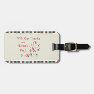 Personalize, From Group, Happy Nurses Day, Bird Luggage Tag