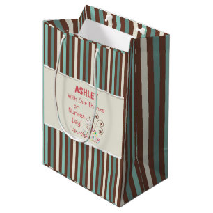 Personalize, From Group, Happy Nurses Day, Bird Medium Gift Bag