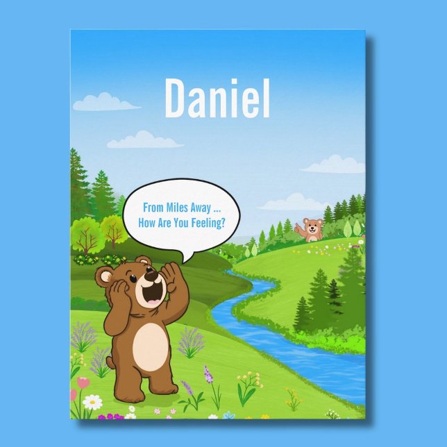 Personalize From Miles Away Get Well Postcard (Creator Uploaded)