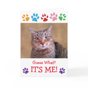 Personalize "From The Cat" Birthday Greeting Card