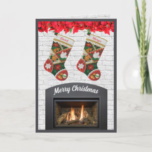 Personalize From Us Couple Christmas Holiday Card