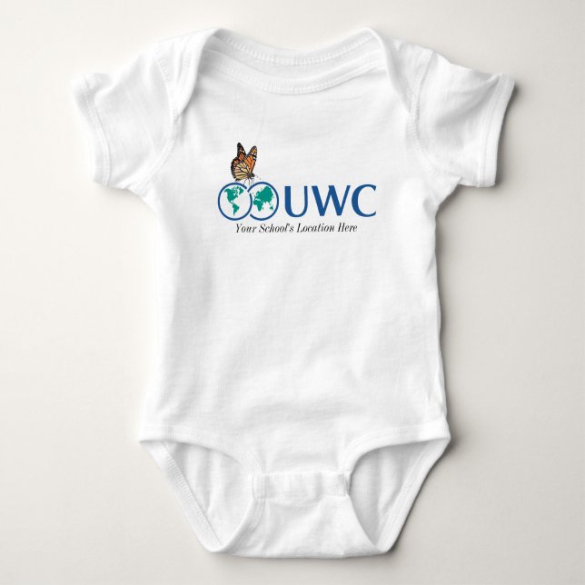 Personalize Front & Back UWC Butterfly Baby Bodysuit (Front)
