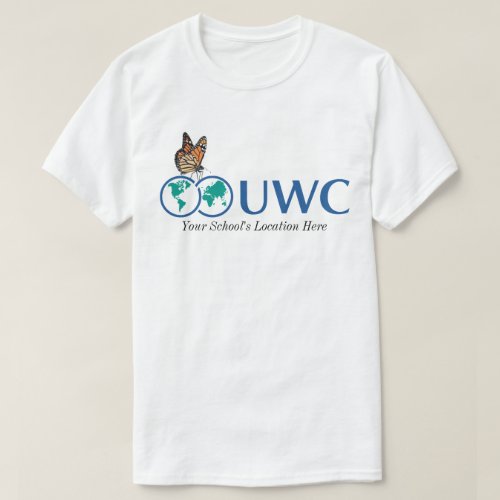 Personalize Front  Back UWC Butterfly T_Shirt
