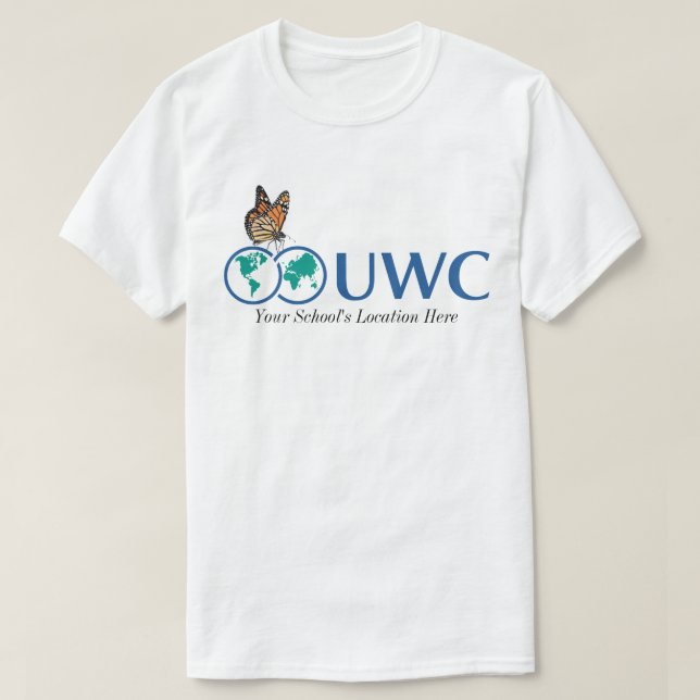 Personalize Front & Back UWC Butterfly T-Shirt (Design Front)