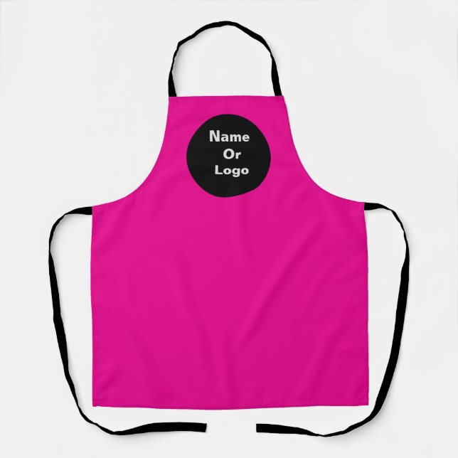 Personalize Fuchia Logo  Apron (Front)