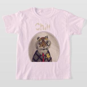 Personalize Fun Chill Tiger T-Shirt