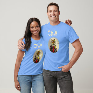 Personalize Fun Chill Tiger  T-Shirt
