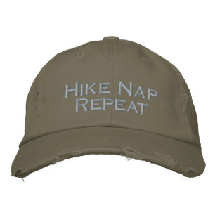 Personalize Fun saying - Hike Nap Repeat Embroidered Baseball Cap