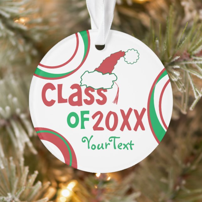 Personalize Funny © Class of Grad Holiday Ornament (Tree)