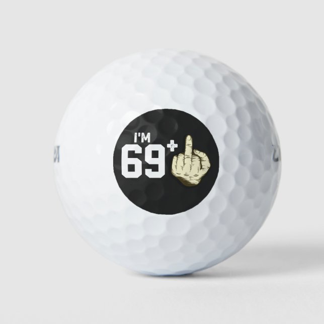 Personalize Funny Finger Costume Birthday Golf Balls (Front)