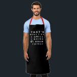Personalize Funny Grill Baker's Chef Mens Womens Apron<br><div class="desc">Gift for Dad for Father's Day or Custom Gift for Mom for Mothers day or a suitable gift for that beloved strong woman or man Grill Master in your life. Customize and personalize the apron by changing the name and changing Chef , if necesary to baker, master griller, chem mom,...</div>