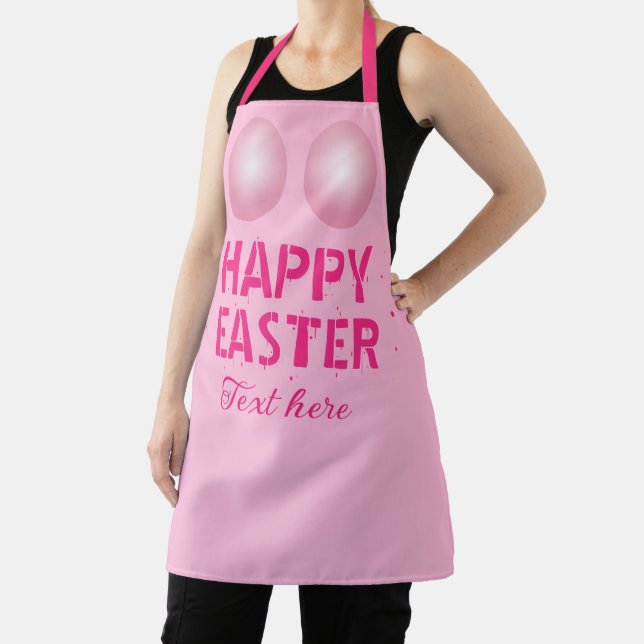 Personalize Funny Women's Happy Easter Apron (Insitu)