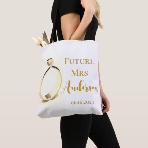 Personalize Future Mrs Bridal Shower Gift Idea  Tote Bag