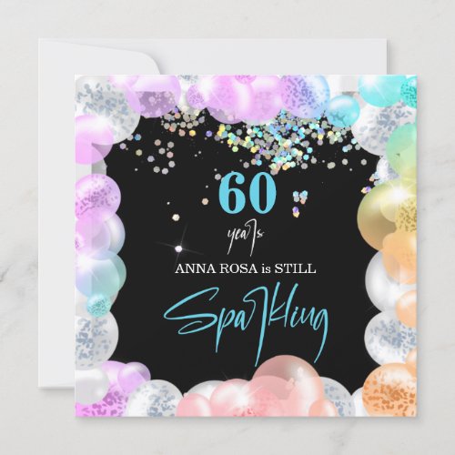  PERSONALIZE GENERIC any age Balloons Birthday  Invitation