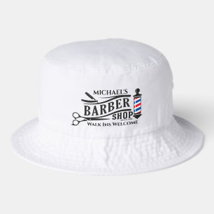 Personalize Generic Barber Shop Pole Business Bucket Hat