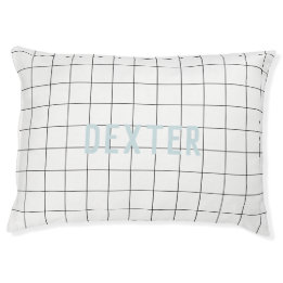 Personalize Geometric Pale Blue Custom Pet Bed