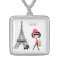 Personalize Girl and Cat Paris Necklace