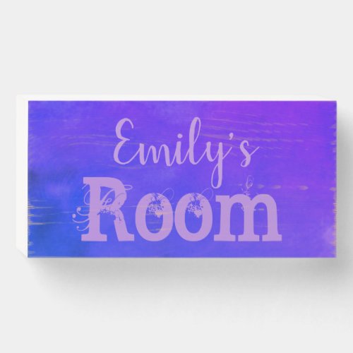 Personalize Girl Bedroom Wood Box Sign