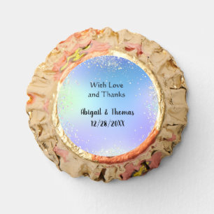 Personalize Glitter Blue Purple Wedding Favors 