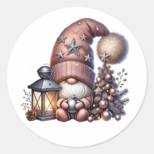 Personalize Gnome Classic Round Sticker