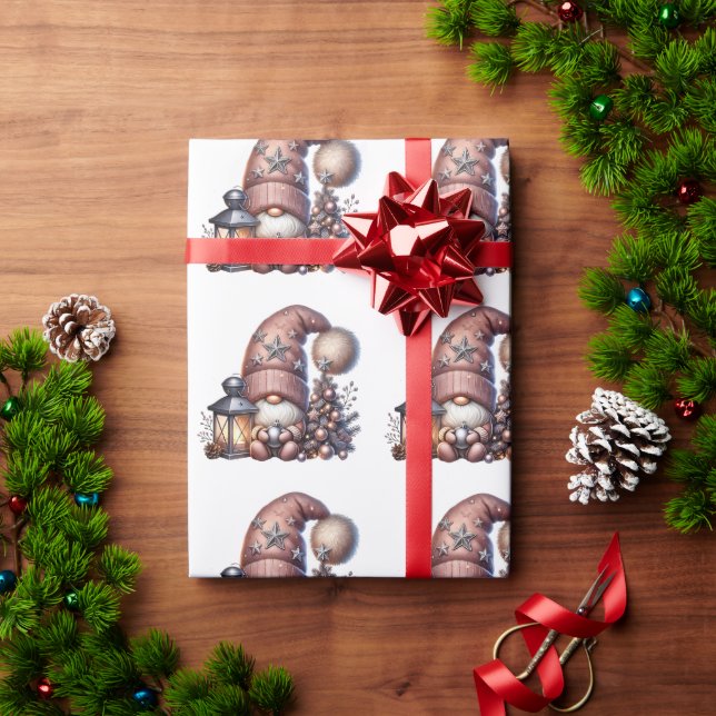 Personalize Gnome Wrapping Paper (Holiday Gift)