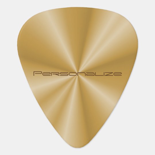 Personalize Gold Metallic Print Guitar Pick | Zazzle.com