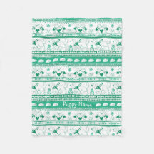 Personalize Golden Guide Dog Tale Pattern Green