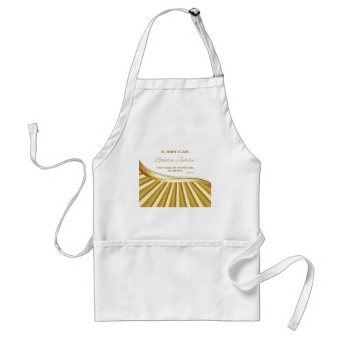 Personalize Golden Jubilee of Religious Life Adult Apron