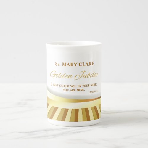 Personalize Golden Jubilee of Religious Life Bone China Mug